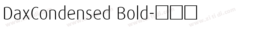 DaxCondensed Bold字体转换